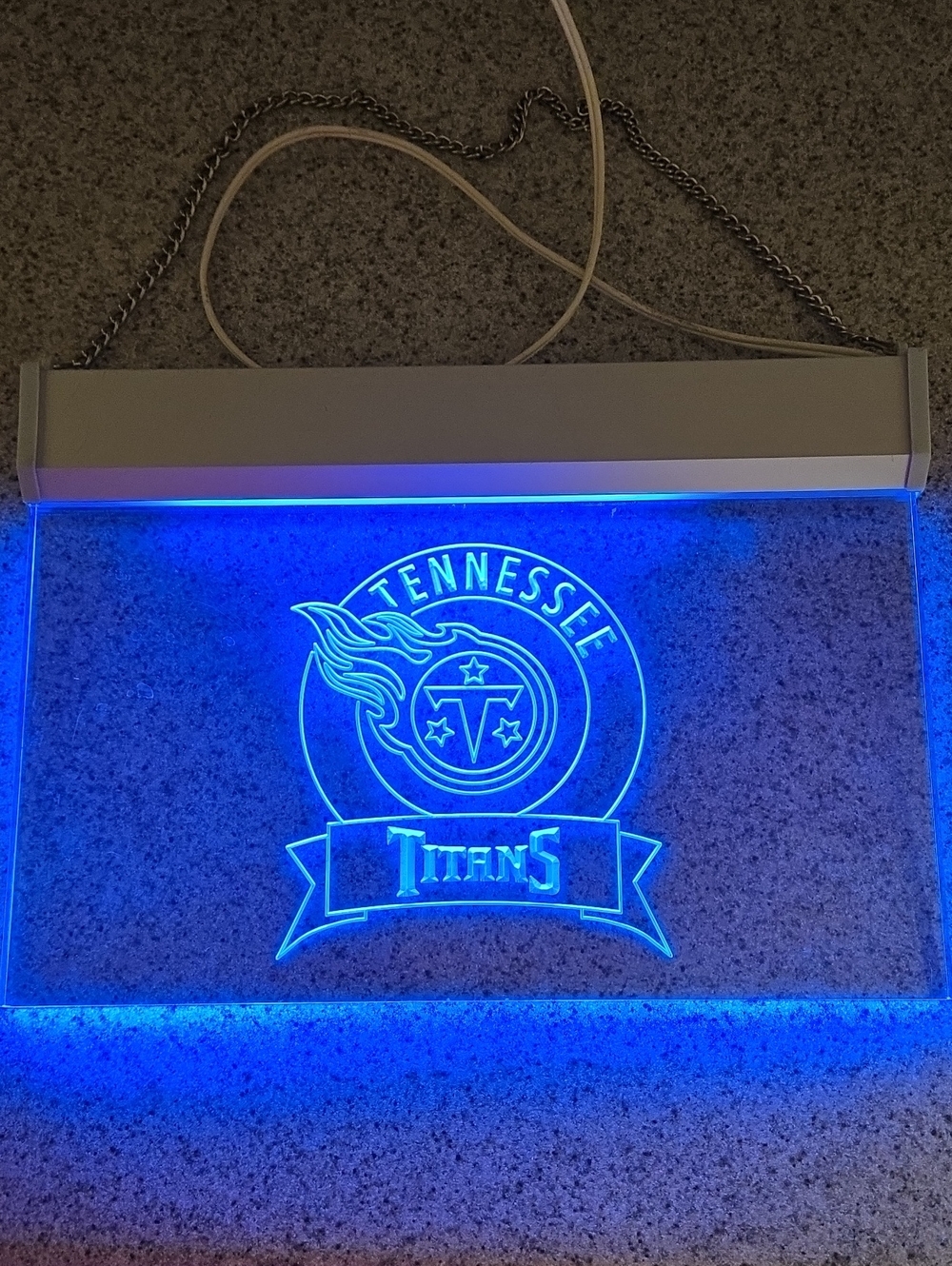 Tennessee Titans Blue LED Acrylic Sign - Illuminated Home Accent